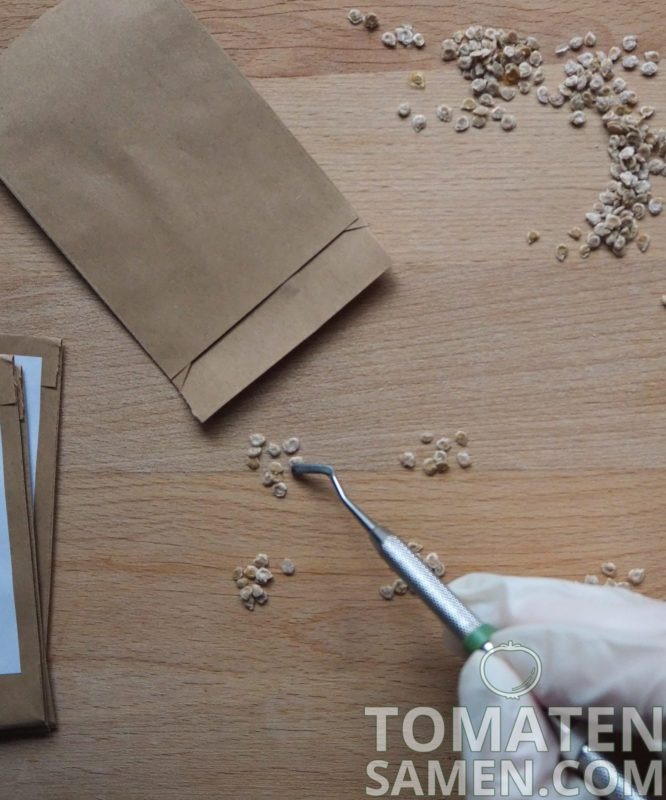 Verpackungsprozess Tomatensamen