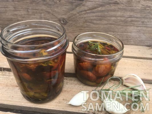 Getrocknete Tomaten in Öl